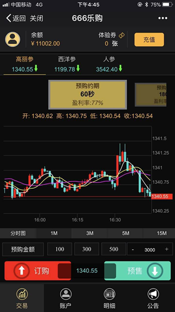 买涨买跌 买对方向1分钟就能赚钱的微理财投资