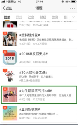 “为生活添底气打call”登榜新浪微博话题热搜第八名 如意岛造金融创意海报营销案例