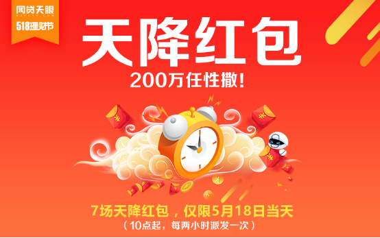 网贷天眼518理财节天降红包正式开启！200万现金等你来拿！  